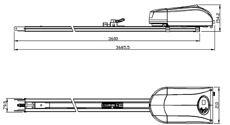 Электропривод потолочный STG-1200-2800 - изображение 2