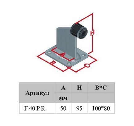 Упор F 40 P R - изображение 2